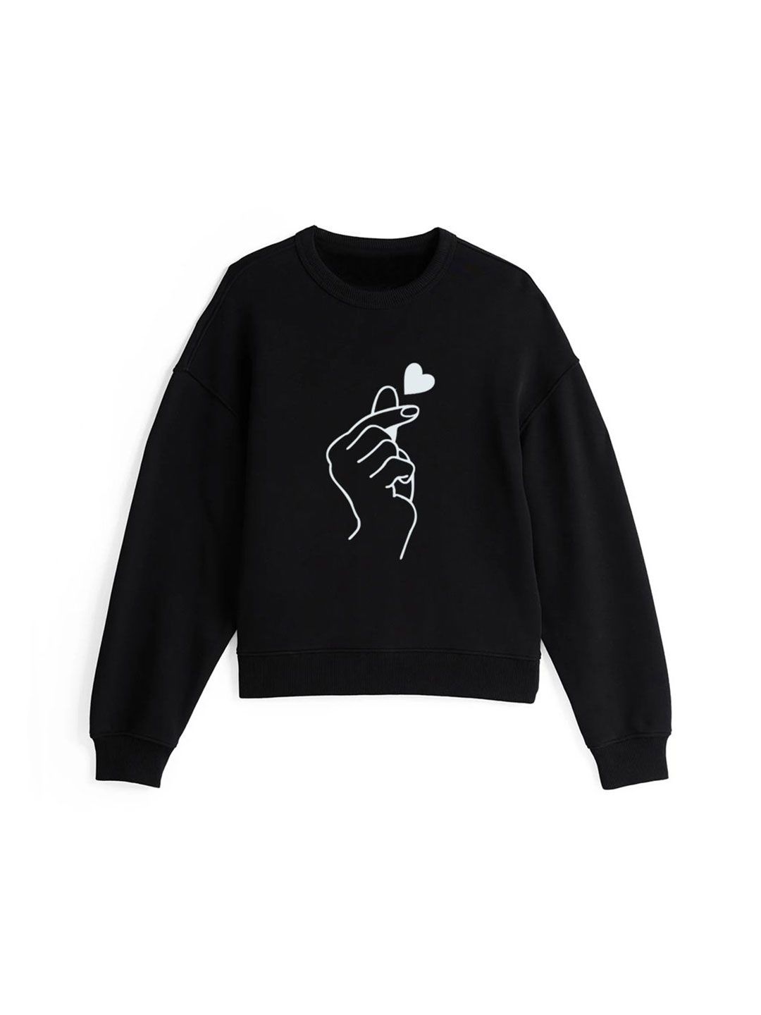 Kotty Women Graphic Printed Round Neck Long Sleeves Pullover Sweatshirt