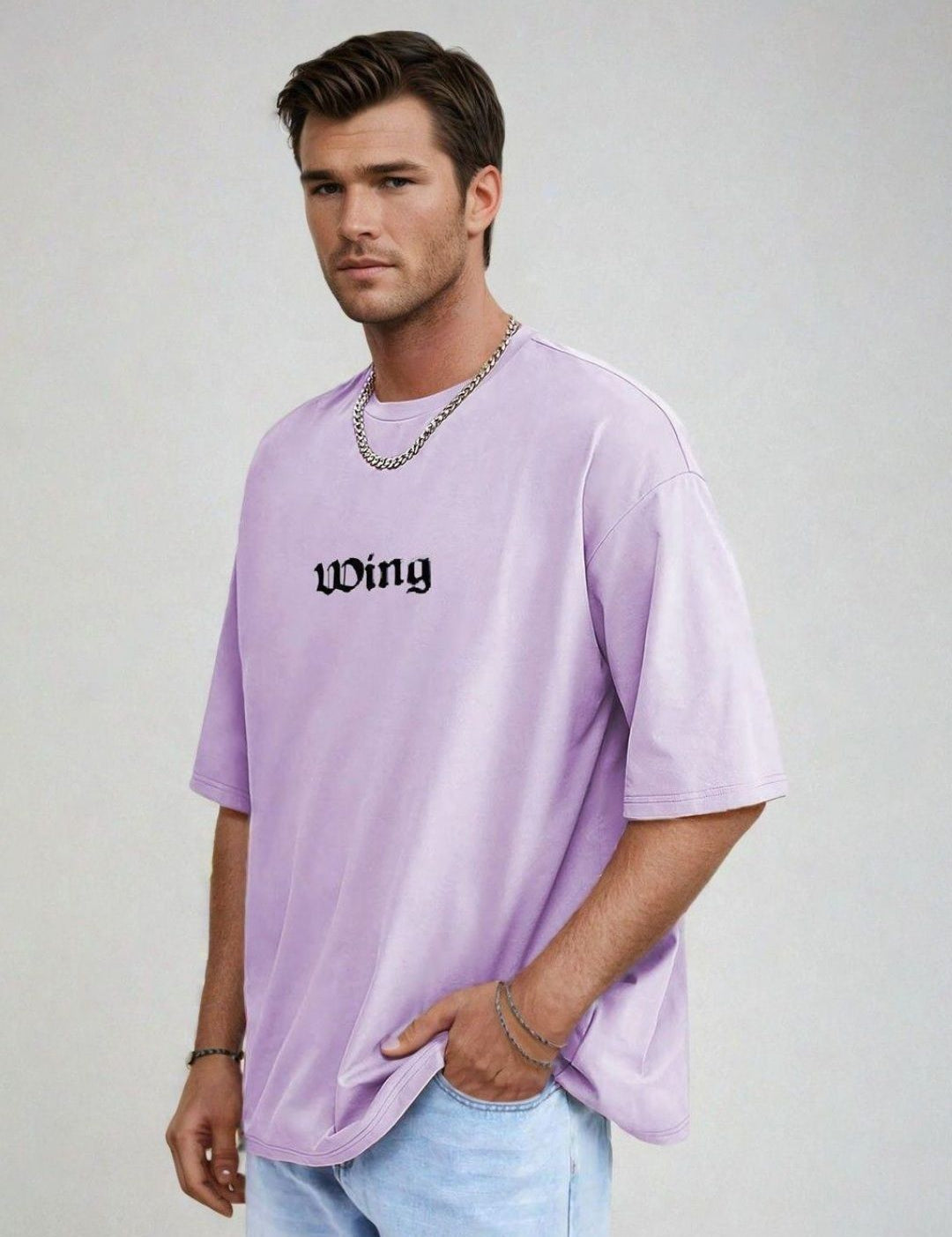 Kotty Men Graphic Printed Round Neck Cotton Oversized T-shirt