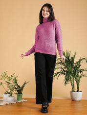 Kotty Women Cotton Turtle Neck Pullover Sweaters