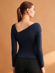 Kotty Cotton Women V-Neck Regular Fitted Top