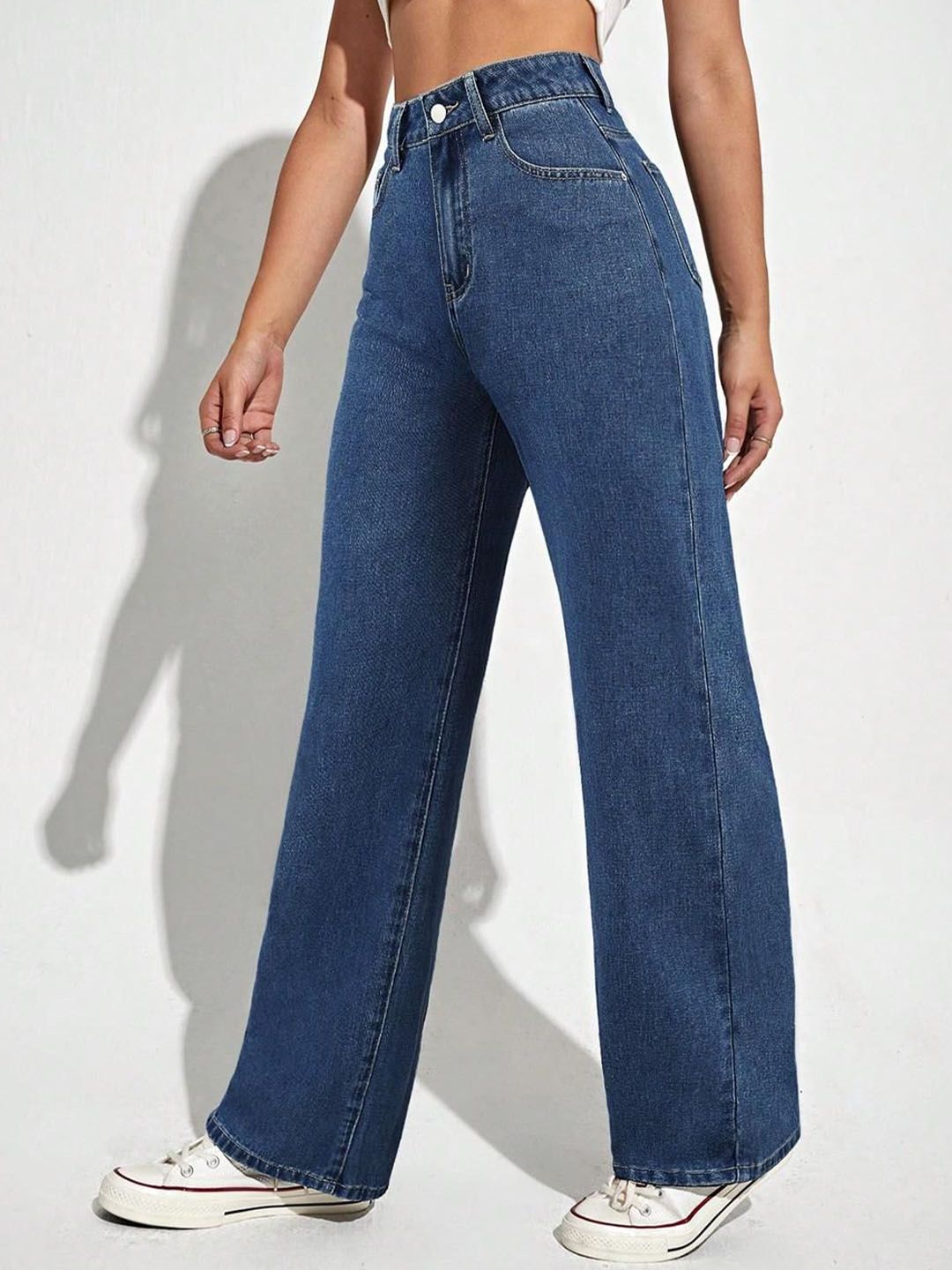 Kotty Women Cotton Straight Fit High-Rise Stretchable Jeans