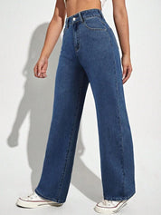 Kotty Women Cotton Straight Fit High-Rise Stretchable Jeans