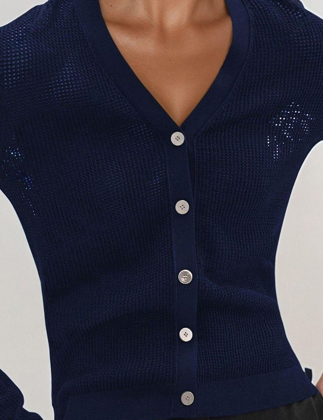 Kotty Women Ribbed Cotton Cardigan