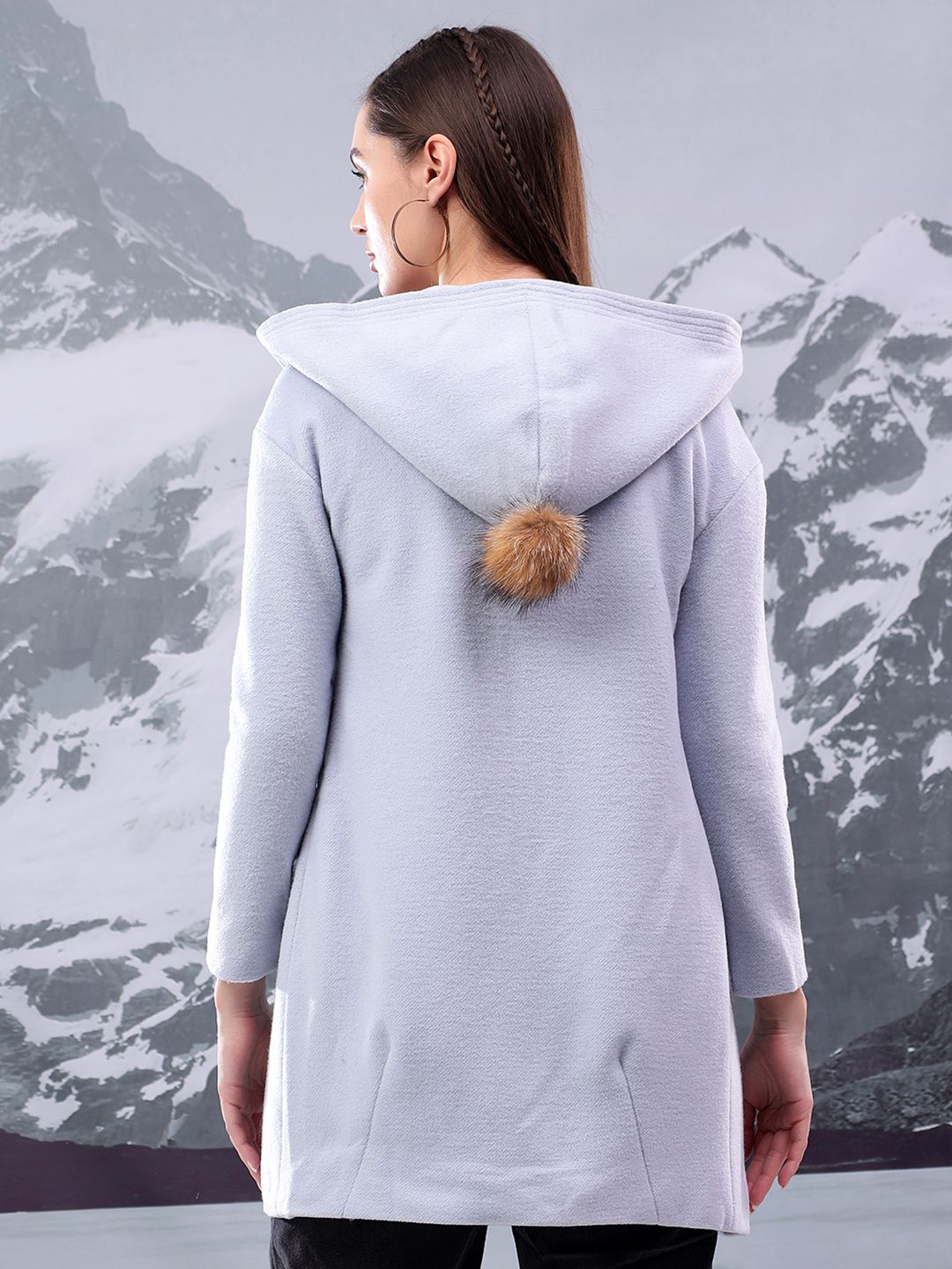 Kotty Women Single Breasted Hooded Overcoat