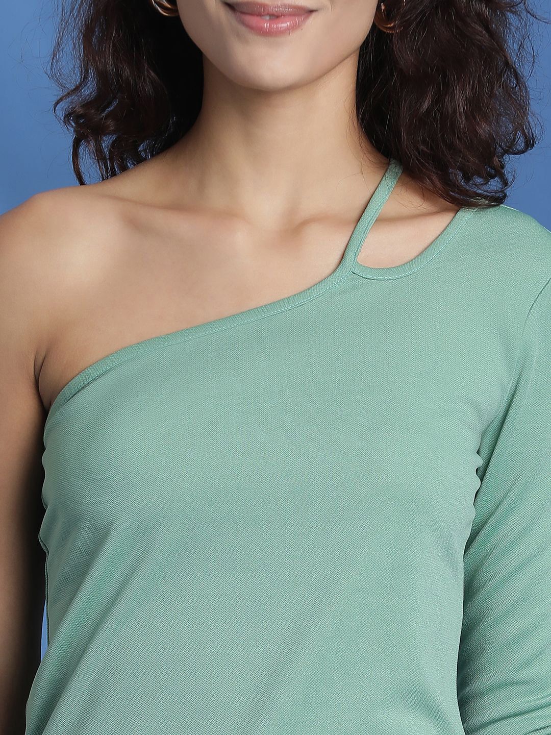 Kotty Women Solid One Shoulder Top