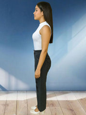 Kotty Women Relaxed Fit High-Rise Mildly Distressed Cotton Stretchable Jeans