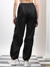 Kotty Women Jogger Fit High-Rise Parachute Trousers