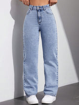 Kotty Women Straight Fit High-Rise Stretchable Jeans