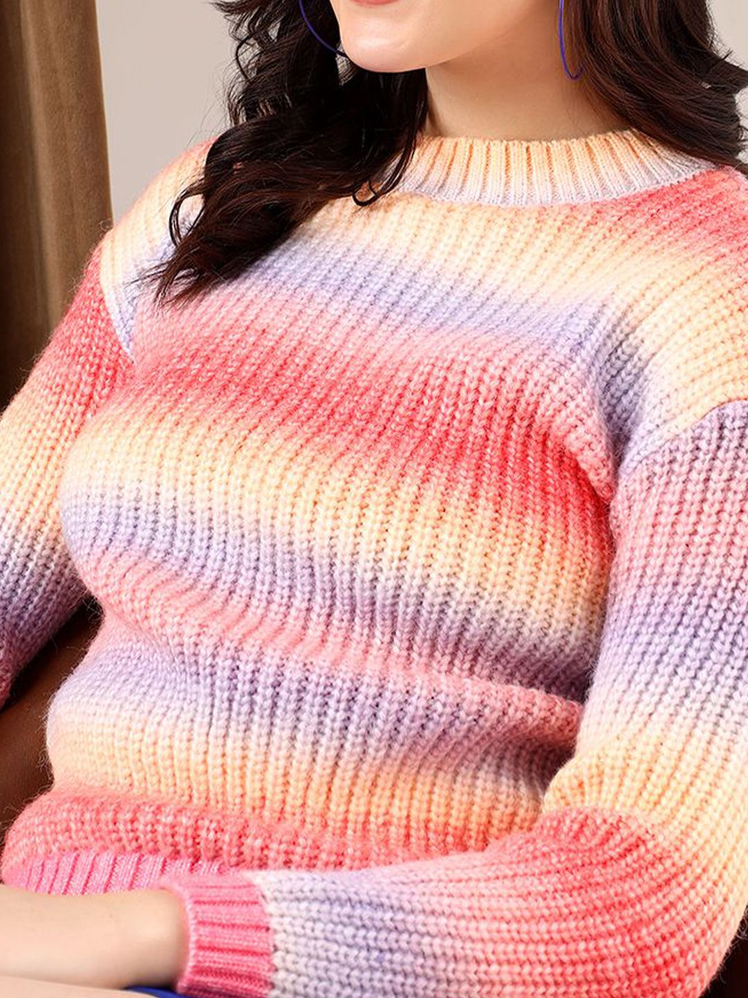 Kotty Women Colourblocked Printed Pullover