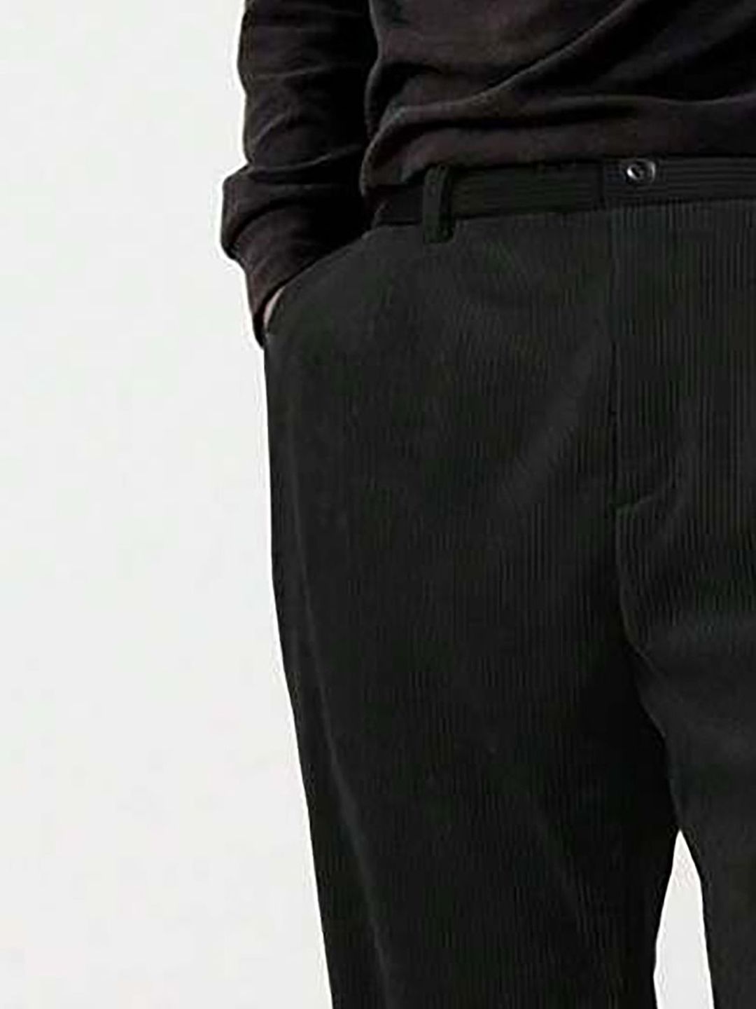Kotty Men Solid Relaxed Straight Fit High-Rise Flat-Front Regular Trousers