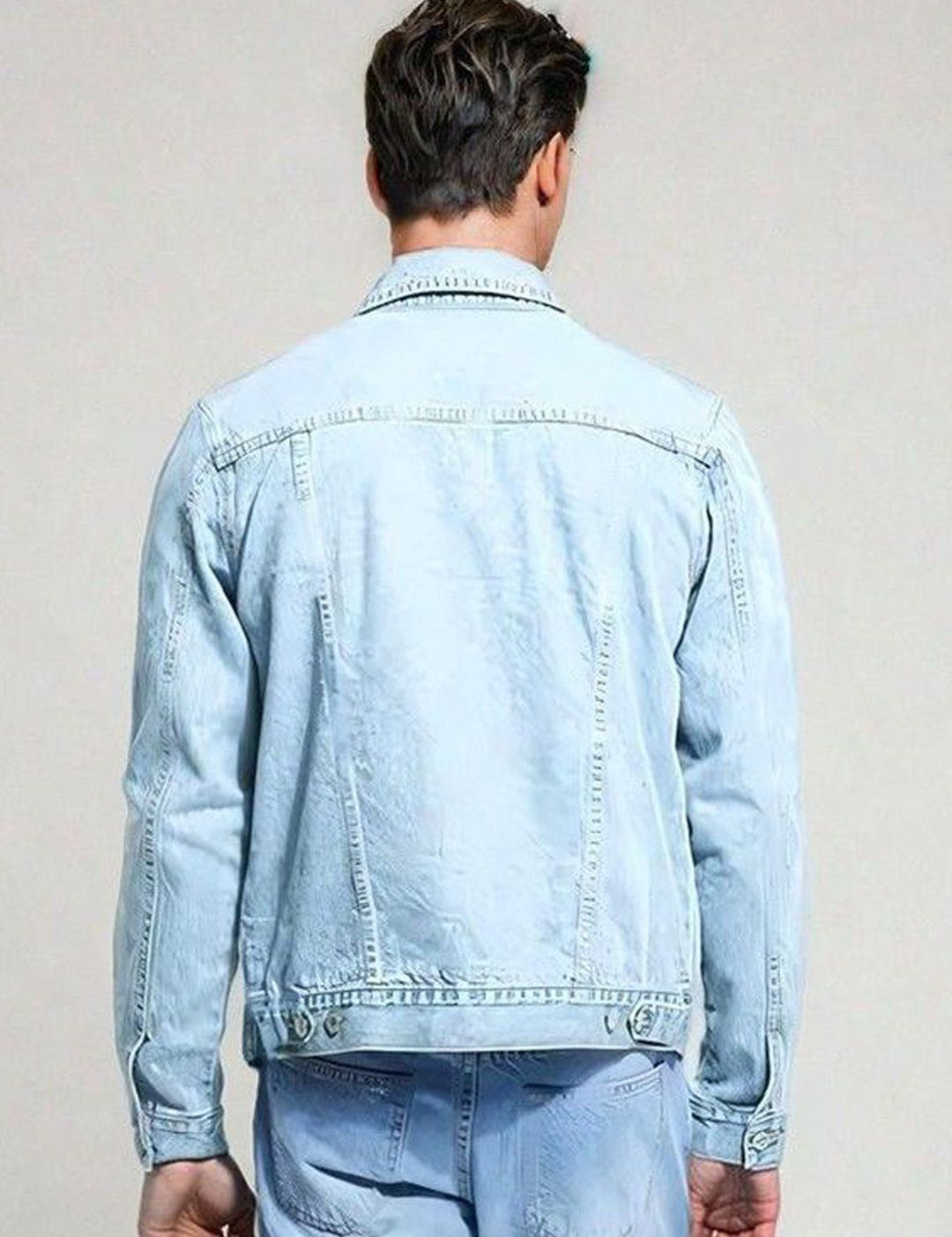 Kotty Men Solid Denim Jacket