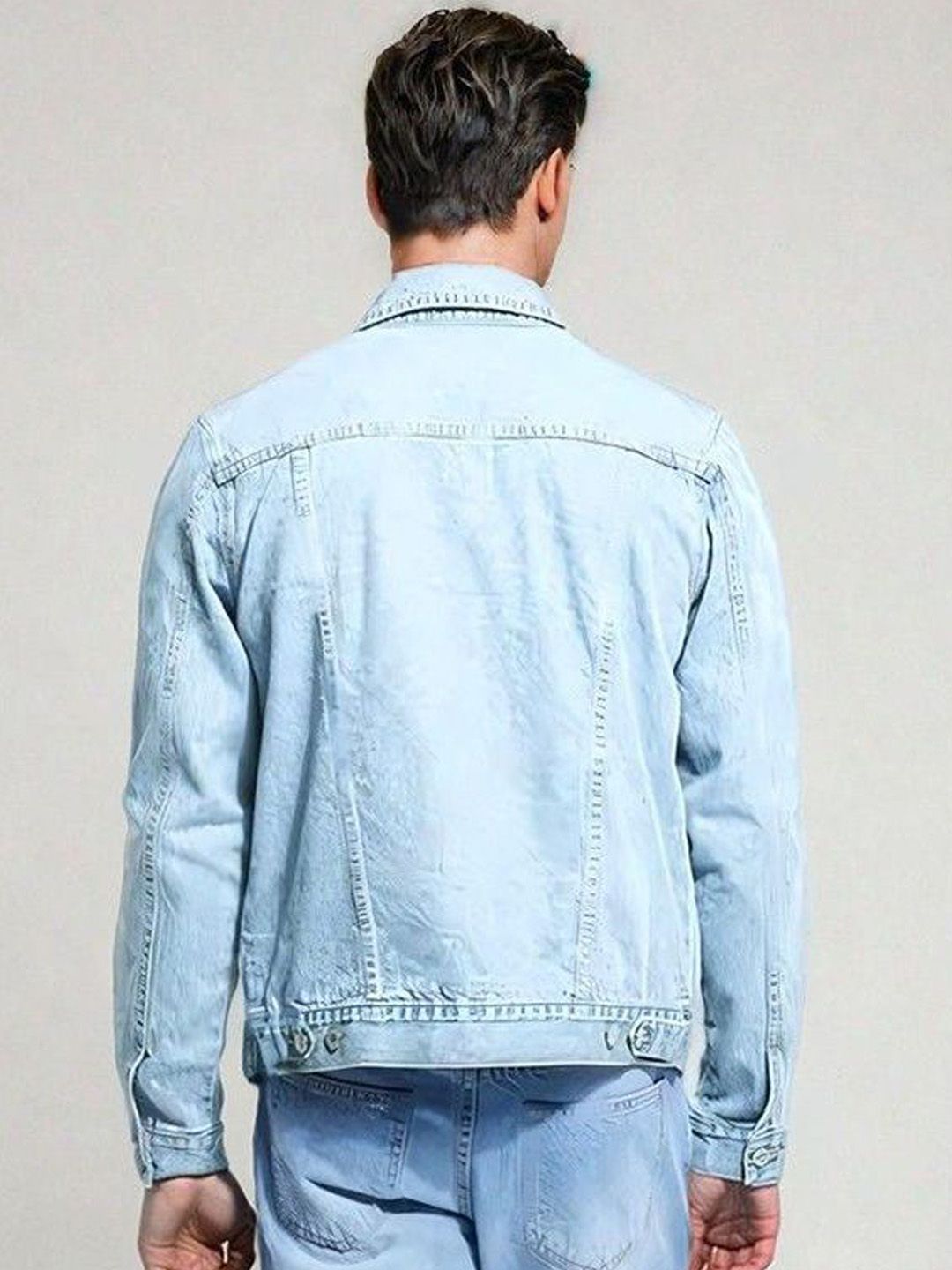 Kotty Men Solid Denim Jacket