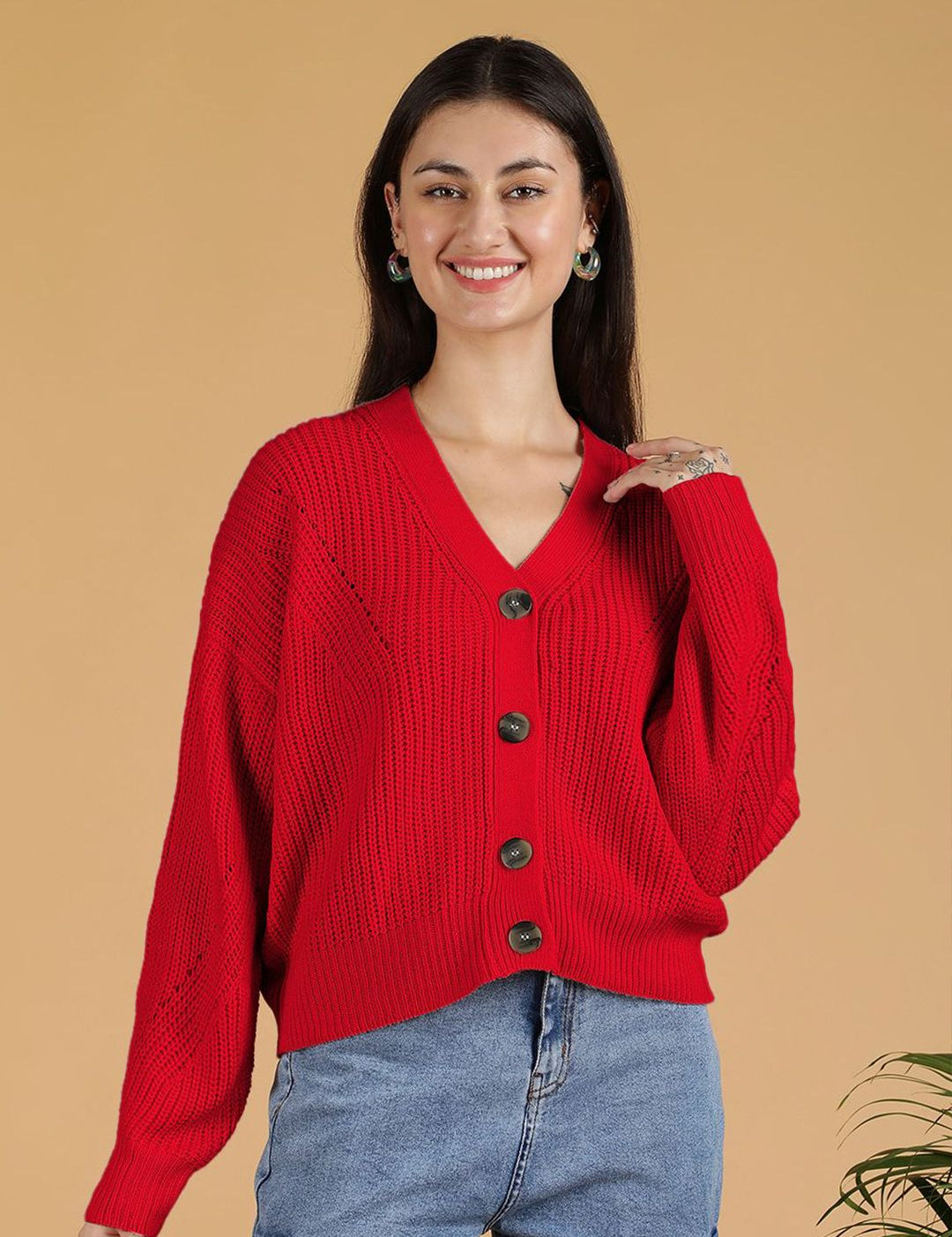 Kotty Women V-Neck Cardigan