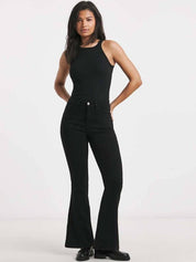 Kotty Women Bootcut High-Rise Cotton Stretchable Jeans