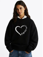 Kotty Women Graphic Printed Round Neck Therma-Fit Sweatshirt