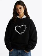 Kotty Women Graphic Printed Round Neck Therma-Fit Sweatshirt