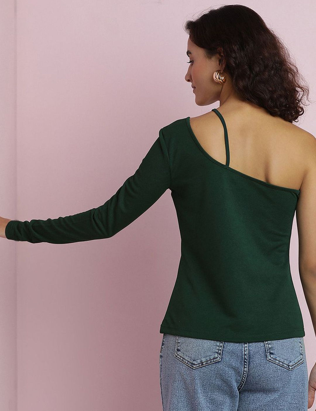 Kotty Women Solid One Shoulder Top