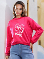 Kotty Women Full Sleeve Graphic Printed Sweatshirt