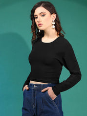 Kotty Women Solid Round Neck Top