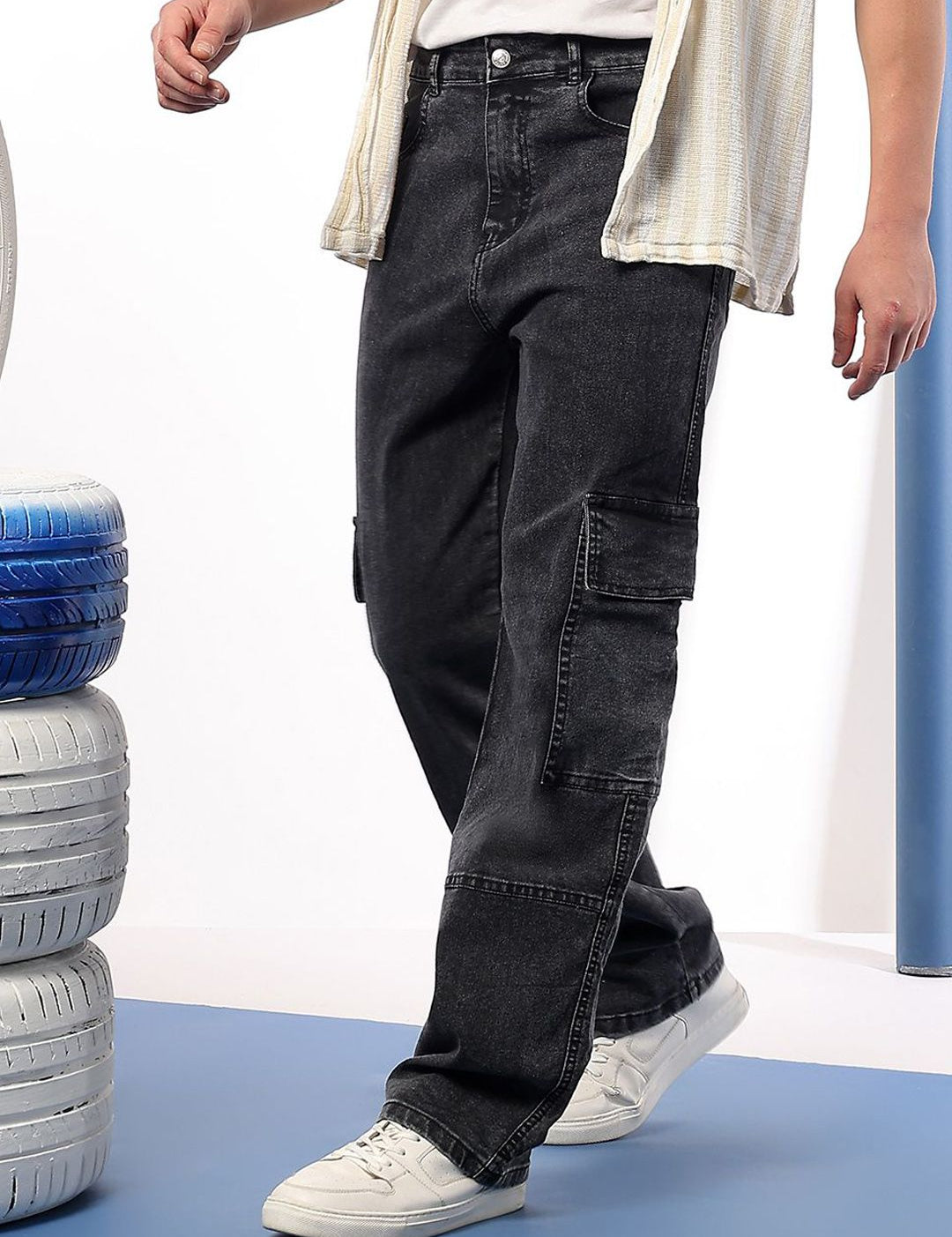 Kotty Men Comfort Regular Fit Mid-Rise Stretchable Jeans