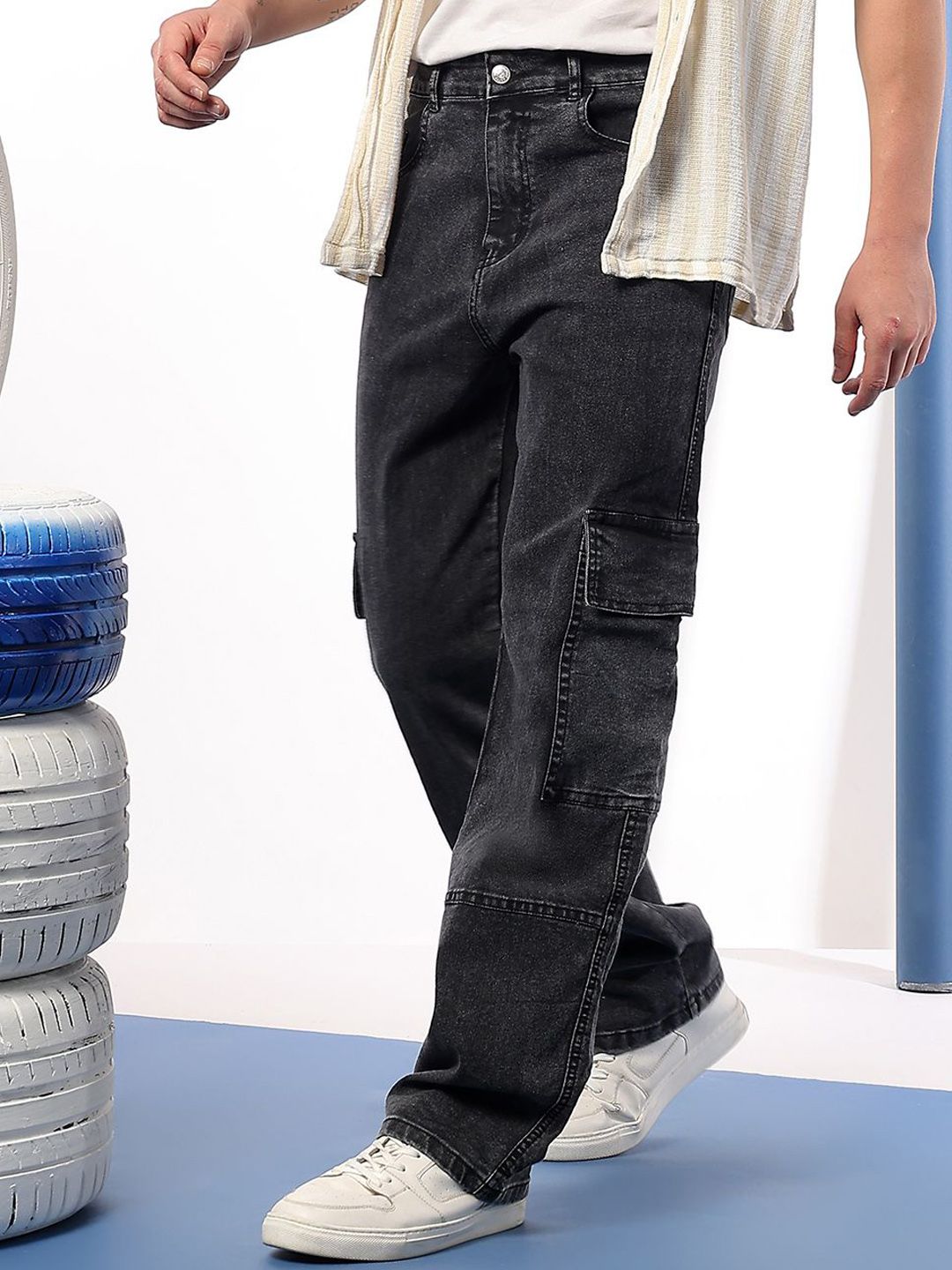 Kotty Men Comfort Regular Fit Mid-Rise Stretchable Jeans