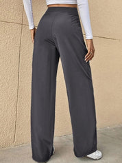 Kotty Women Relaxed Straight Leg Straight Fit High-Rise Easy Wash Trousers