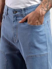 Kotty Men Low-Rise Wrinkle Free Pleated Cargos Trousers