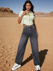 Kotty Women Jean Straight Fit High-Rise Stretchable Jeans