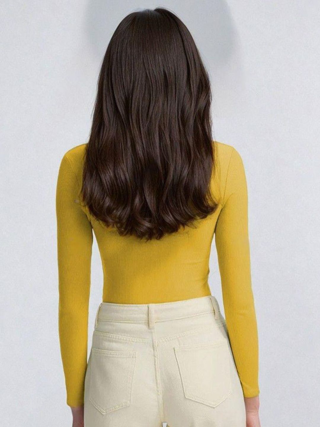 Kotty Women Scoop Neck Long Sleeves Fitted Top