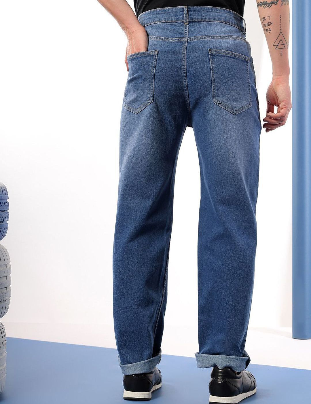 Kotty Men Comfort Regular Fit Mid-Rise Stretchable Jeans