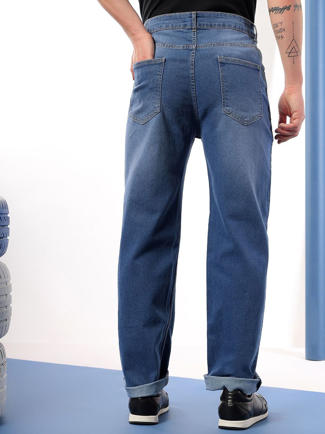 Kotty Men Comfort Regular Fit Mid-Rise Stretchable Jeans