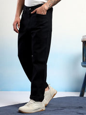Kotty Men Low-Rise Wrinkle Free Pleated Cargos Trousers