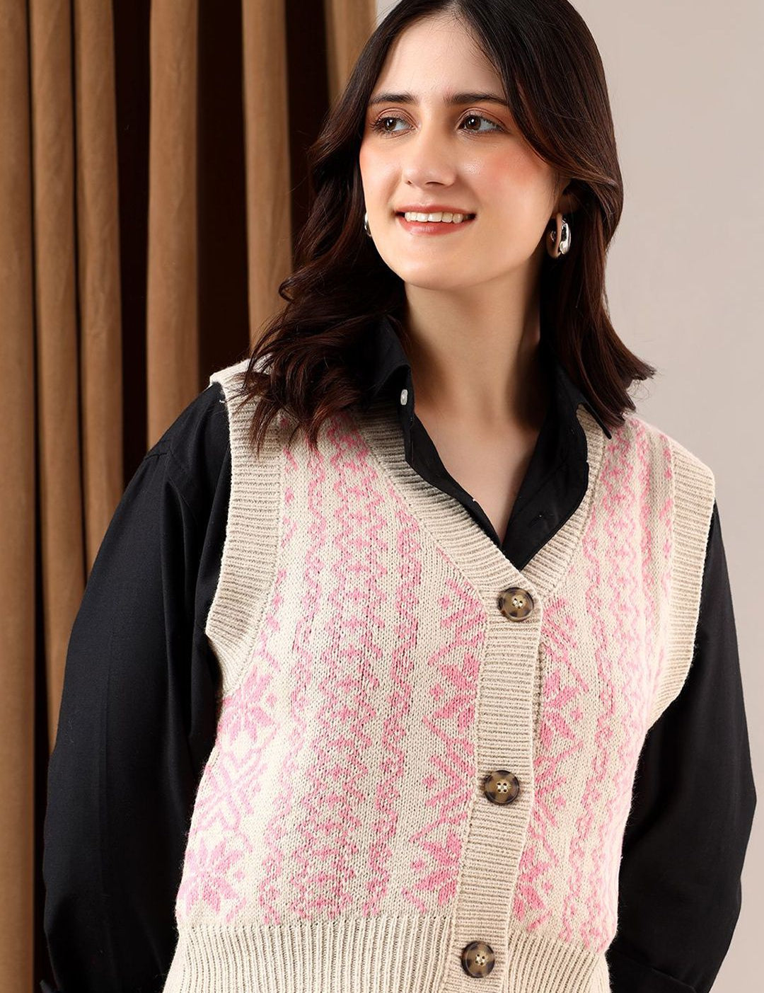 Kotty Women Printed Crop Cardigan