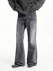Kotty Men Wide Leg Low-Rise Light Fade Stretchable Jeans