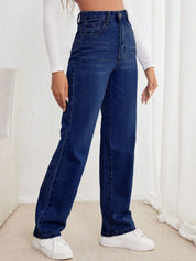 Kotty Women Straight Fit High-Rise Stretchable Jeans