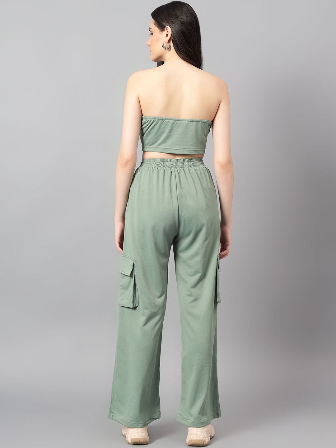 Kotty Green Off-Shoulder Top With Trouser