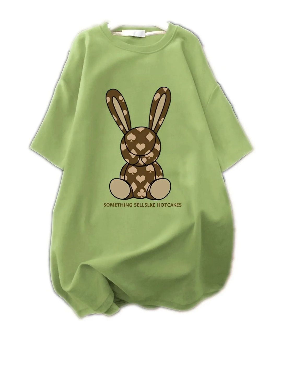 Kotty Graphic Printed Round Neck Drop-Shoulder Sleeves Oversized T-shirt