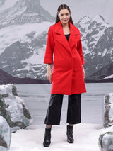 Kotty Women Cotton Notched Lapel Single-Breasted Overcoat