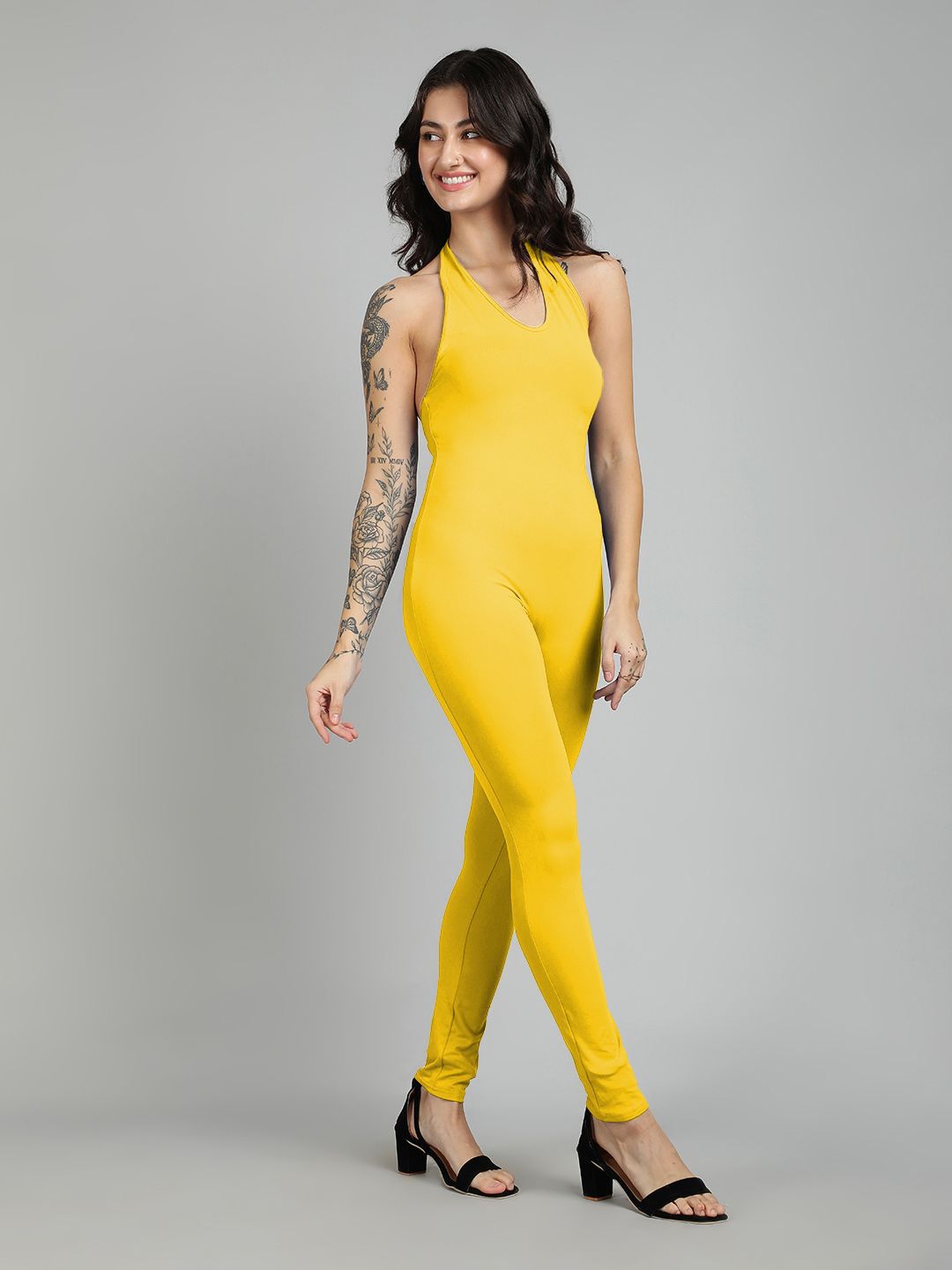 Kotty Women Halter Neck Basic Jumpsuit