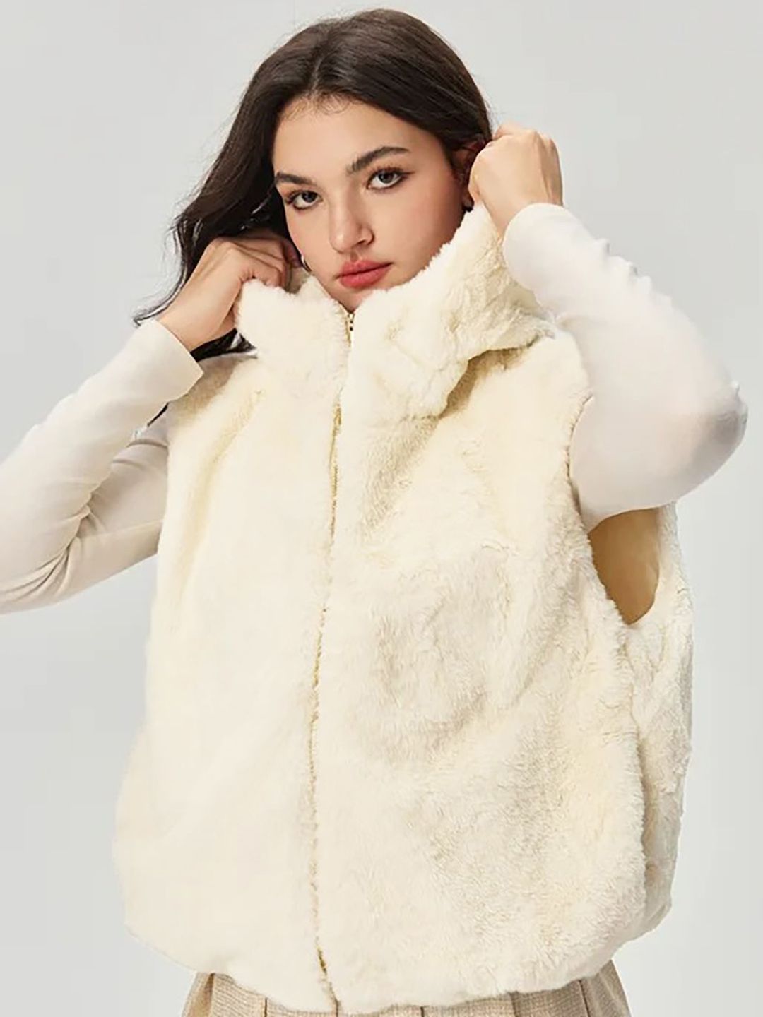 Kotty Women Hooded Open Front Jacket