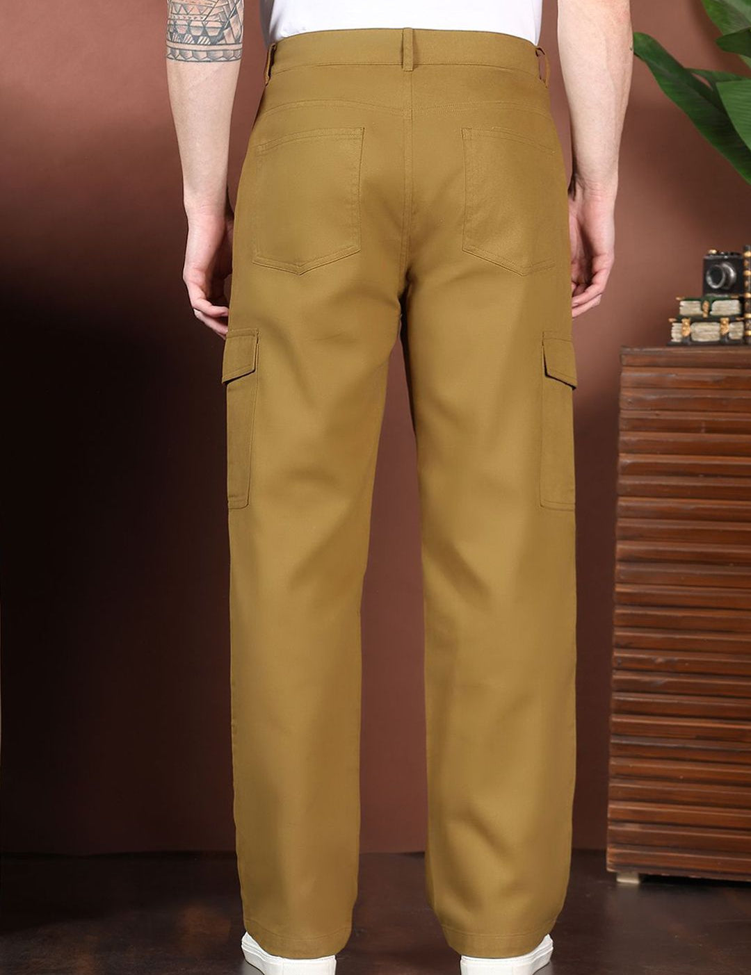 Kotty Men Relaxed Easy Wash Cargos Trousers