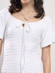 Kotty Women Stripped Bodycon Mini Dress 