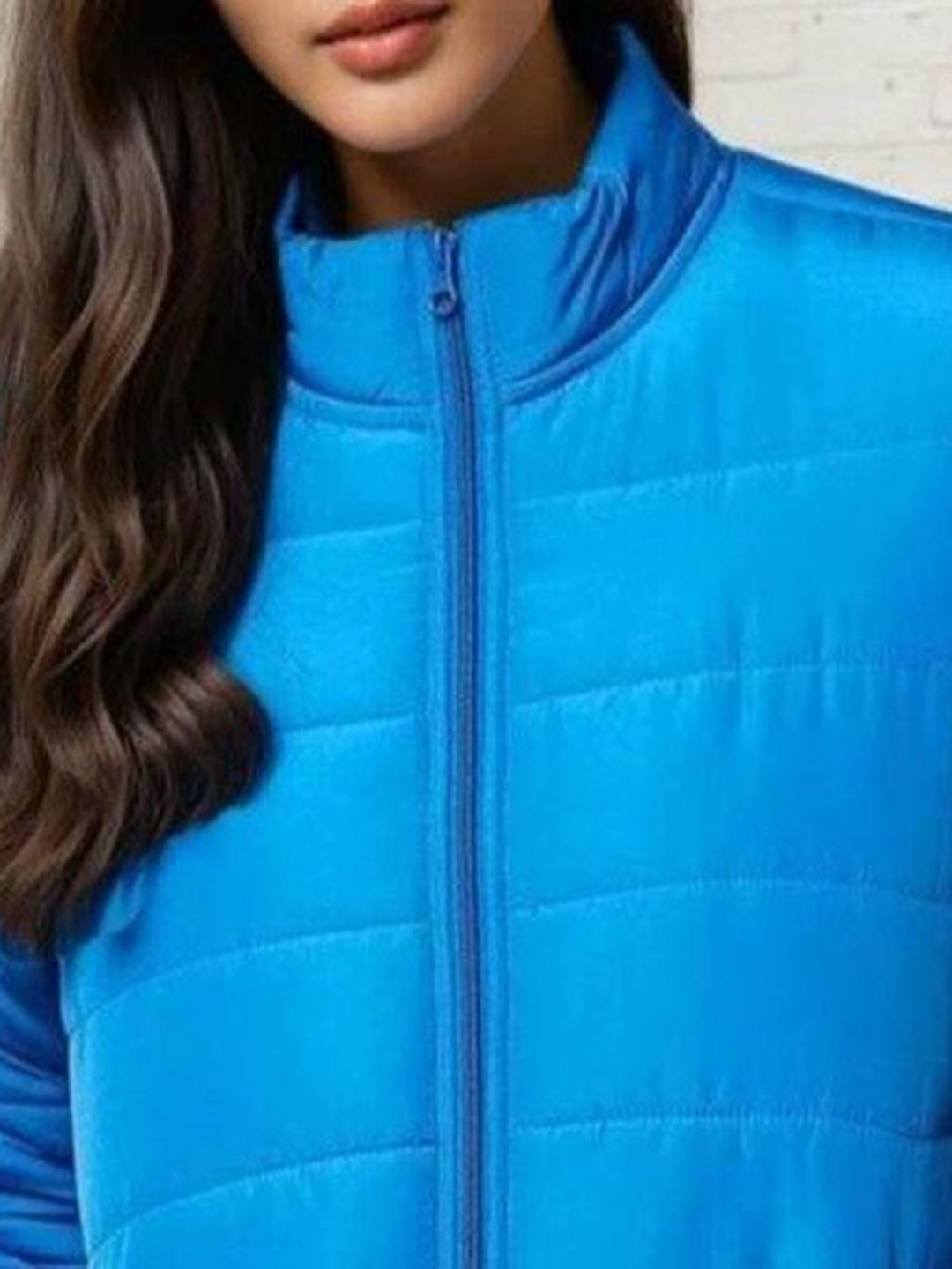 Kotty Women Stand Collar Solid Lightweight Puffer Jacket