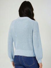 Kotty Women Self Design Round Neck Long Sleeves Pullover Sweaters