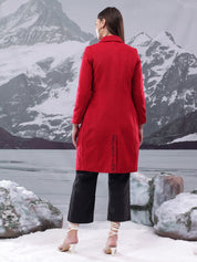 Kotty Women Notched Lapel Single-Breasted Overcoat