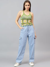 Kotty Women Straight Fit High-Rise Stretchable Jeans