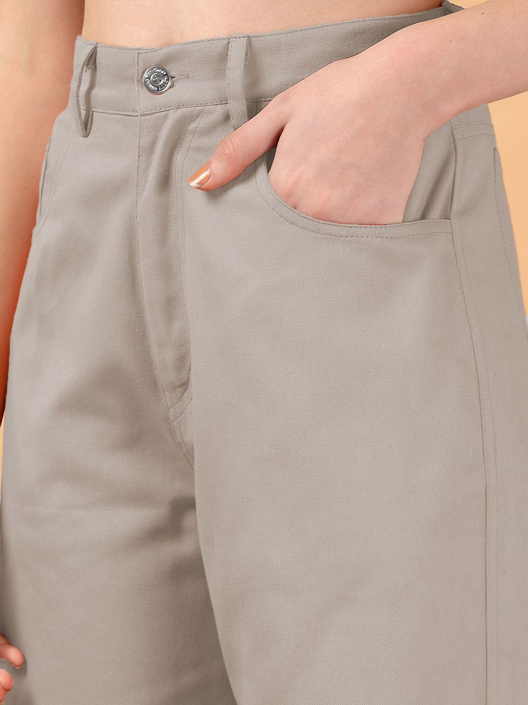 Kotty Women Loose Fit Mid-Rise Formal Trousers