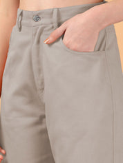 Kotty Women Loose Fit Mid-Rise Formal Trousers