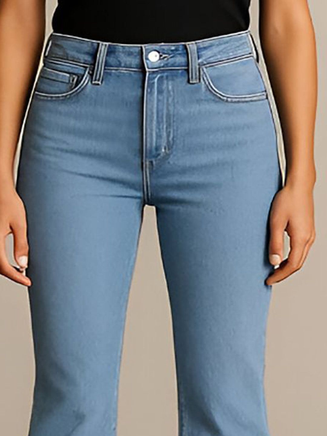 Kotty Women Jean Flared High-Rise Stretchable Jeans