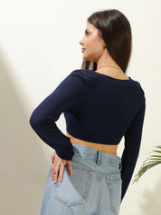 Kotty Women Solid Scoop Neck Top